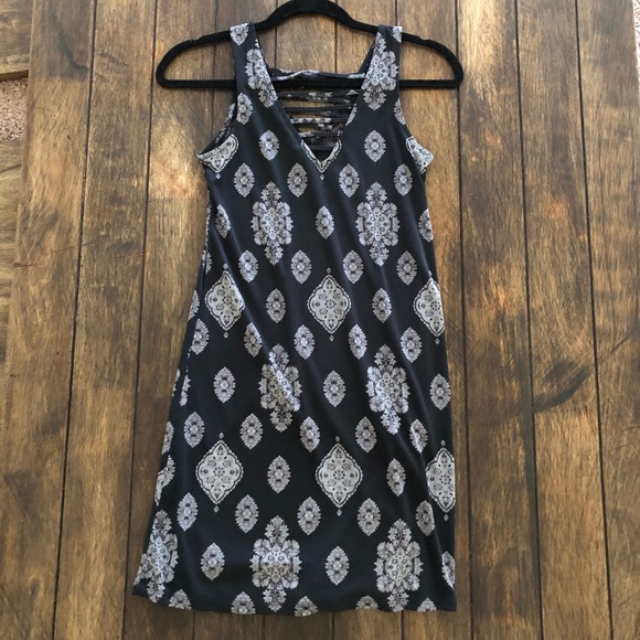 Boho Ribbed Patterned Dress - Picture 2 of 3